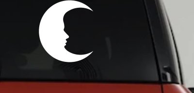 Man In The Moon Car or Truck Window Vinyl Decal Sticker