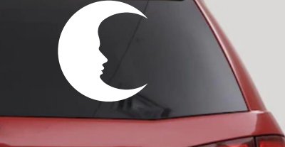 Man In The Moon Car or Truck Window Vinyl Decal Sticker