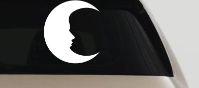 Man In The Moon Car or Truck Window Vinyl Decal Sticker