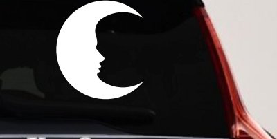 Man In The Moon Car or Truck Window Vinyl Decal Sticker