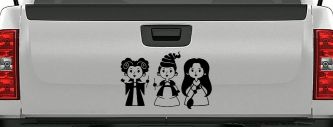 Baby Kid Sanderson Sisters Gothic Halloween Car or Truck Window Decal Sticker (Black)