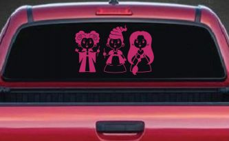 Baby Kid Sanderson Sisters Gothic Halloween Car or Truck Window Vinyl Decal Sticker (Hot Pink)
