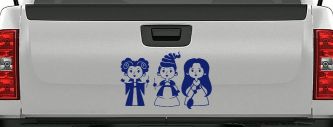 Baby Kid Sanderson Sisters Gothic Halloween Car or Truck Window Decal Sticker (Navy)