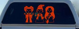 Baby Kid Sanderson Sisters Gothic Halloween Car or Truck Window Decal Sticker (Orange Red)