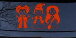 Baby Kid Sanderson Sisters Gothic Halloween Car or Truck Window Vinyl Decal Sticker (Orange Red)