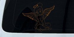 Tinkerbell Tinker Bell Angel with Halo Fairy Tale Cartoons Car or Truck Window Vinyl Decal Sticker (Copper)
