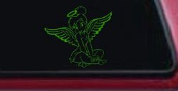 Tinkerbell Tinker Bell Angel with Halo Fairy Tale Cartoons Car or Truck Window Decal Sticker (Lime)