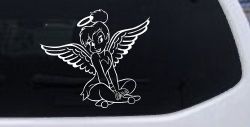 Tinkerbell Tinker Bell Angel with Halo Fairy Tale Cartoons Car or Truck Window Decal Sticker