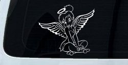 Tinkerbell Tinker Bell Angel with Halo Fairy Tale Cartoons Car or Truck Window Decal Sticker