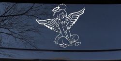 Tinkerbell Tinker Bell Angel with Halo Fairy Tale Cartoons Car or Truck Window Decal Sticker