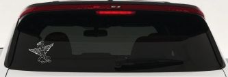 Tinkerbell Tinker Bell Angel with Halo Fairy Tale Cartoons Car or Truck Window Decal Sticker (White)