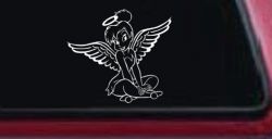 Tinkerbell Tinker Bell Angel with Halo Fairy Tale Cartoons Car or Truck Window Decal Sticker