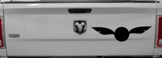 The golden Snitch Sci Fi Car or Truck Window Decal Sticker (Black)