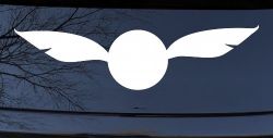The golden Snitch Sci Fi Car or Truck Window Decal Sticker