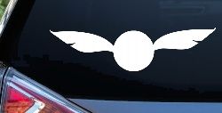The golden Snitch Sci Fi Car or Truck Window Decal Sticker