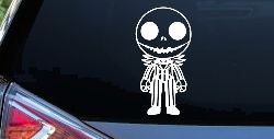 Baby Kid Jack Skellington Pumpkin King Gothic Halloween Car or Truck Window Decal Sticker