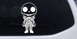 Baby Kid Jack Skellington Pumpkin King Gothic Halloween Car or Truck Window Decal Sticker