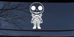 Baby Kid Jack Skellington Pumpkin King Gothic Halloween Car or Truck Window Decal Sticker