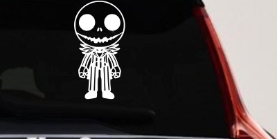 Baby Kid Jack Skellington Pumpkin King Gothic Halloween Car or Truck Window Vinyl Decal Sticker