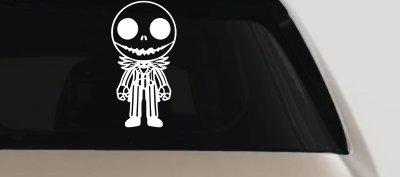 Baby Kid Jack Skellington Pumpkin King Gothic Halloween Car or Truck Window Vinyl Decal Sticker
