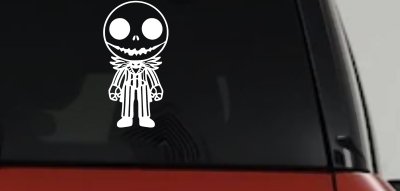 Baby Kid Jack Skellington Pumpkin King Gothic Halloween Car or Truck Window Vinyl Decal Sticker