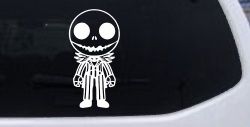 Baby Kid Jack Skellington Pumpkin King Gothic Halloween Car or Truck Window Decal Sticker