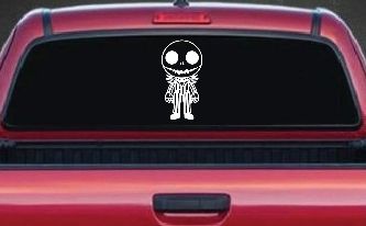 Baby Kid Jack Skellington Pumpkin King Gothic Halloween Car or Truck Window Decal Sticker