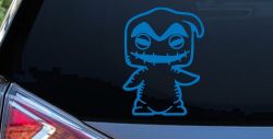 Baby Kid Nightmare Oogie Boogie Gothic Halloween Car or Truck Window Decal Sticker (Sky Blue)