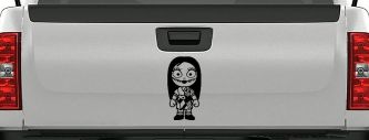 Baby Kid Sally Nightmare Gothic Halloween Car or Truck Window Decal Sticker (Black)