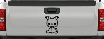 Baby Kid Puppy Dog Zero Nightmare Gothic Halloween Car or Truck Window Decal Sticker (Matte Black)