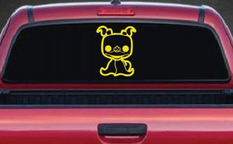Baby Kid Puppy Dog Zero Nightmare Gothic Halloween Car or Truck Window Vinyl Decal Sticker (Yellow)
