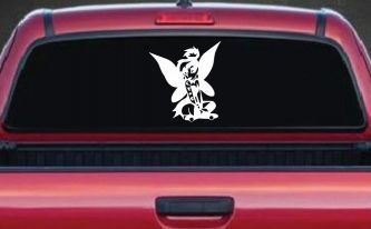 Goth Dark Tattooed Tinkerbell Tinker Bell Gothic Halloween Car or Truck Window Decal Sticker