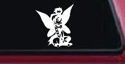 Goth Dark Tattooed Tinkerbell Tinker Bell Gothic Halloween Car or Truck Window Decal Sticker