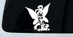 Goth Dark Tattooed Tinkerbell Tinker Bell Gothic Halloween Car or Truck Window Decal Sticker