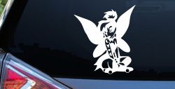 Goth Dark Tattooed Tinkerbell Tinker Bell Gothic Halloween Car or Truck Window Decal Sticker