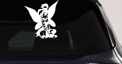 Goth Dark Tattooed Tinkerbell Tinker Bell Gothic Halloween Car or Truck Window Vinyl Decal Sticker