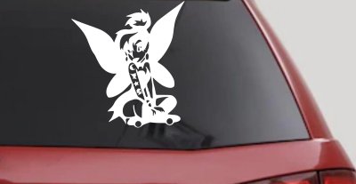 Goth Dark Tattooed Tinkerbell Tinker Bell Gothic Halloween Car or Truck Window Vinyl Decal Sticker