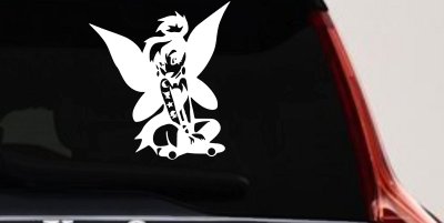Goth Dark Tattooed Tinkerbell Tinker Bell Gothic Halloween Car or Truck Window Vinyl Decal Sticker