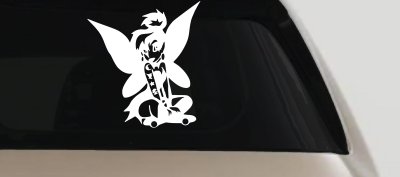 Goth Dark Tattooed Tinkerbell Tinker Bell Gothic Halloween Car or Truck Window Vinyl Decal Sticker