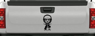 Jigsaw Horror Baby Kid Gothic Halloween Car or Truck Window Vinyl Decal Sticker (Black)