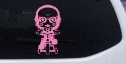 Jigsaw Horror Baby Kid Gothic Halloween Car or Truck Window Vinyl Decal Sticker (Pink)
