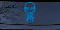 Jigsaw Horror Baby Kid Gothic Halloween Car or Truck Window Vinyl Decal Sticker (Sky Blue)