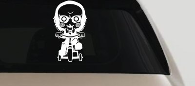Jigsaw Horror Baby Kid Gothic Halloween Car or Truck Window Vinyl Decal Sticker
