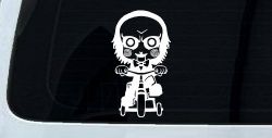 Jigsaw Horror Baby Kid Gothic Halloween Car or Truck Window Decal Sticker