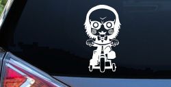 Jigsaw Horror Baby Kid Gothic Halloween Car or Truck Window Decal Sticker