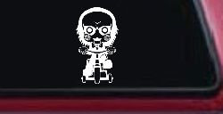 Jigsaw Horror Baby Kid Gothic Halloween Car or Truck Window Decal Sticker