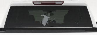 Granddaughter of Witches Gothic Halloween Car or Truck Window Vinyl Decal Sticker (Telegrey)