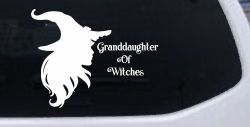 Granddaughter of Witches Gothic Halloween Car or Truck Window Decal Sticker