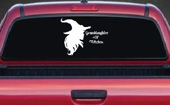 Granddaughter of Witches Gothic Halloween Car or Truck Window Decal Sticker