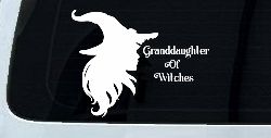 Granddaughter of Witches Gothic Halloween Car or Truck Window Decal Sticker